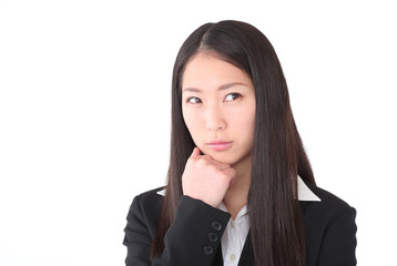 Fototapeta premium 悩む若い女性