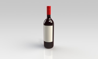 a bottle of red wine