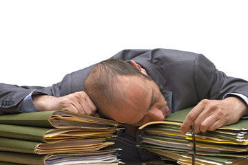 sleeping businessman