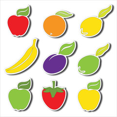 Composition of Fruity Stickers