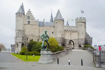 Fotobehang Antwerp. Steen's ancient castle. © Vladimirs Koskins