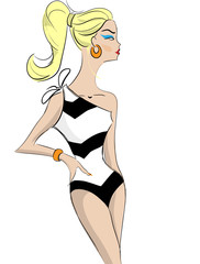 woman in a bathing suit