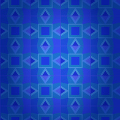 Geometrical dark blue damask seamless texture