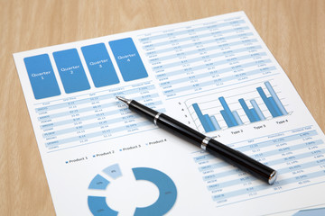 business chart showing financial success