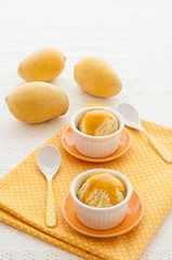 Fresh mango ice cream