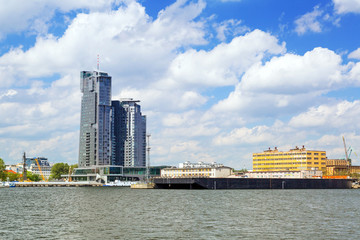 Obraz premium Scenery of Gdynia city at Baltic Sea, Poland