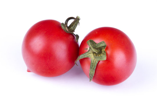 Two red tomatoes