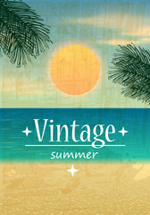 Retro beach illustration