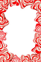 Red and white candy frame