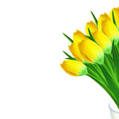 Bouquet of yellow tulips