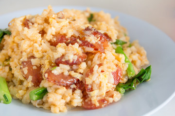 Fried rice with sausage