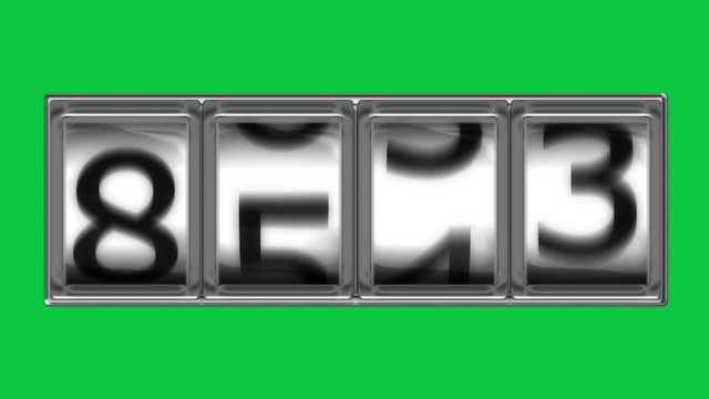 1980 on billboard, green screen