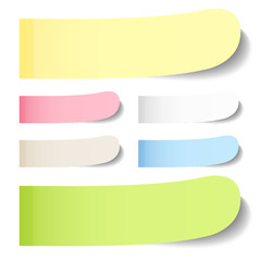 Obraz premium 6 Narrow Stick Notes Rounded