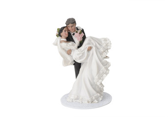 Wedding couple topper, isolated with clipping path