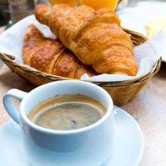 coffee and croissants