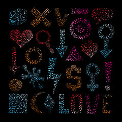 set of vector shapes