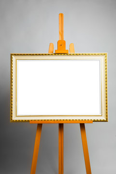 easel with painting frame