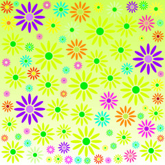 background with flowers vector illustration
