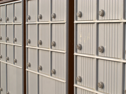 Locker Rows Of Rural Canada Post Metal Mail Box