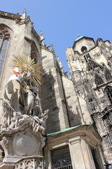 Detail der Fassade des Stephansdoms in Wien