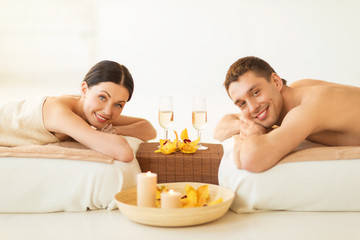 couple in spa