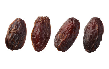 Dried medjool dates isolated on white background