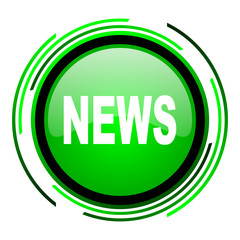 news green circle glossy icon