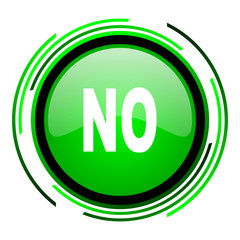 no green circle glossy icon