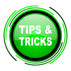 tips green circle glossy icon
