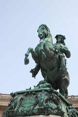 Reiterdenkmal Prinz Eugen auf dem Heldenplatz in Wien