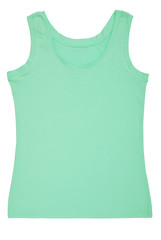 A light-green sports shirt is on white background.