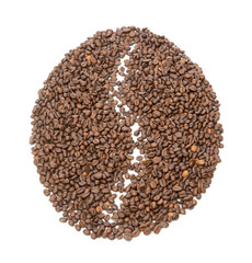 Big coffee bean made of arabica Coffee beans