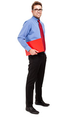 Young businessman full length portrait