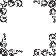 Corner elements set are isolated on white