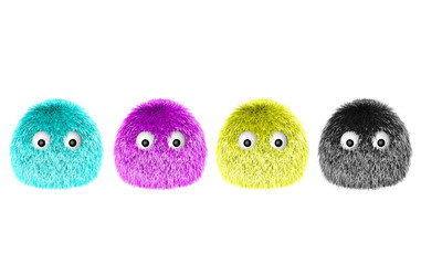 Hairy CMYK Figures