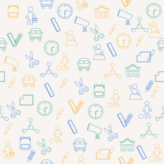 School seamless pattern
