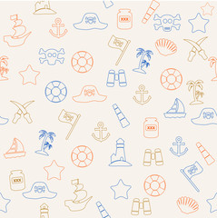 Pirate seamless pattern