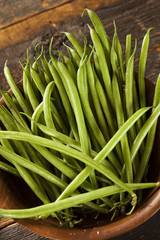 Fresh Organic Raw French Green Beans