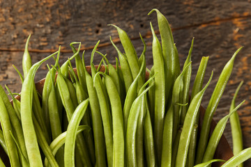 Fresh Organic Raw French Green Beans