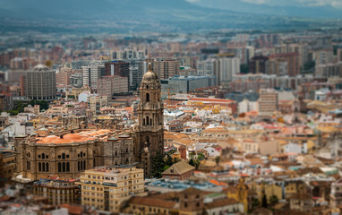 Fototapeta premium 197- cathedral of malaga aerial view