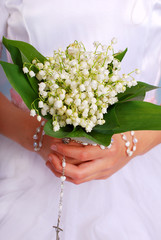 lily of the valley bunch for the first holly communion