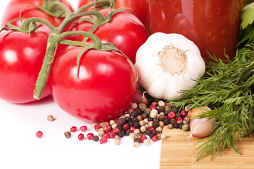 Fresh vegetable and spices