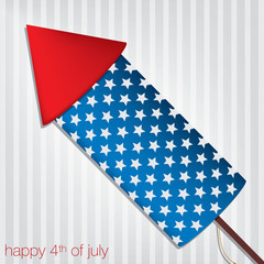 Happy 4th of July card in vector format.