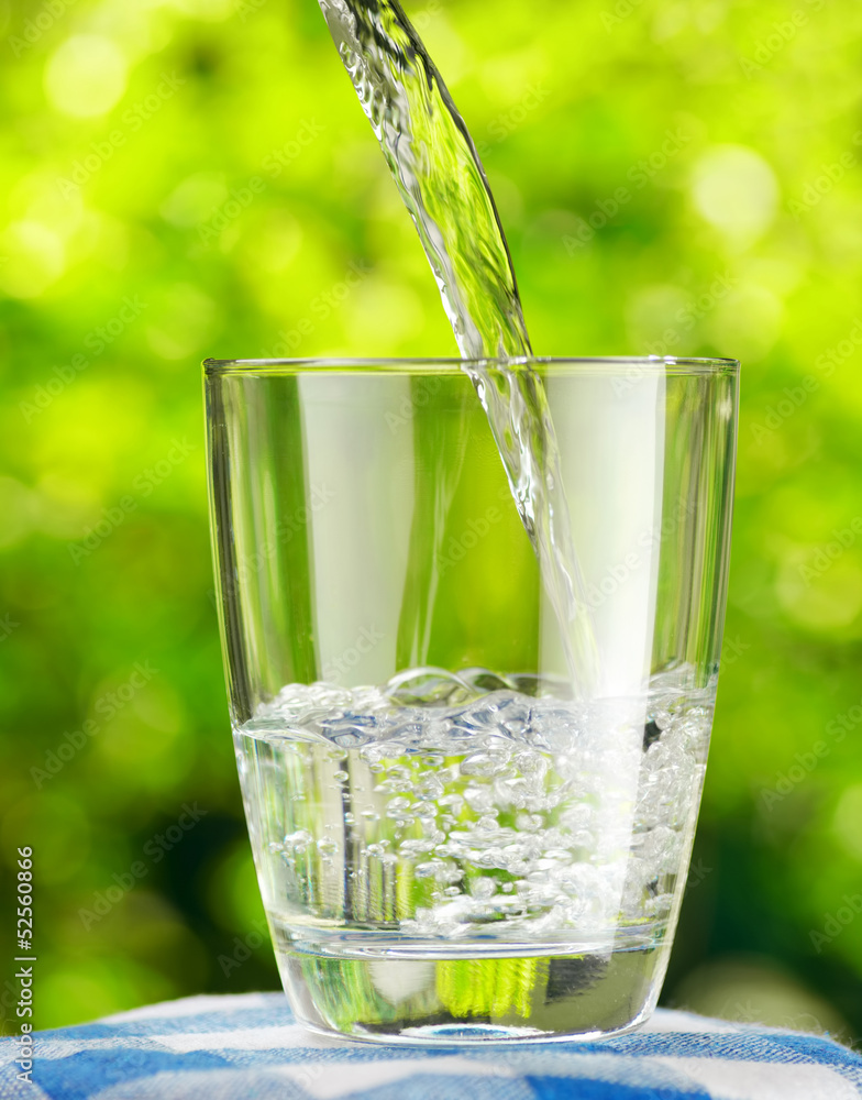 Canvas Prints glass of water on nature background