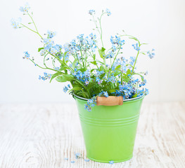 Bunch of forget-me-nots flowers