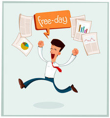 businessman getting his free time