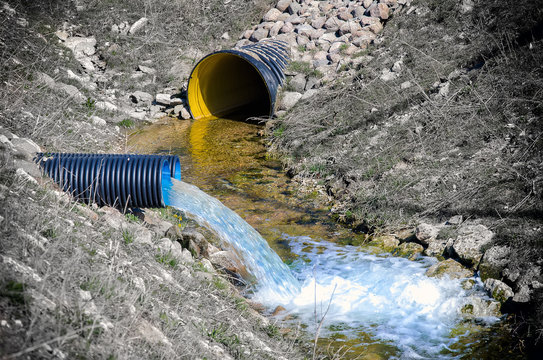 Waste Water Pipe Polluting Environment