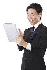 ビジネスマン,白バツク