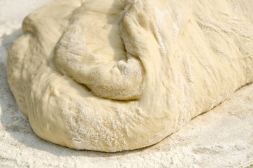 Fototapeta na wymiar raw dough