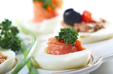 stuffed eggs with salmon